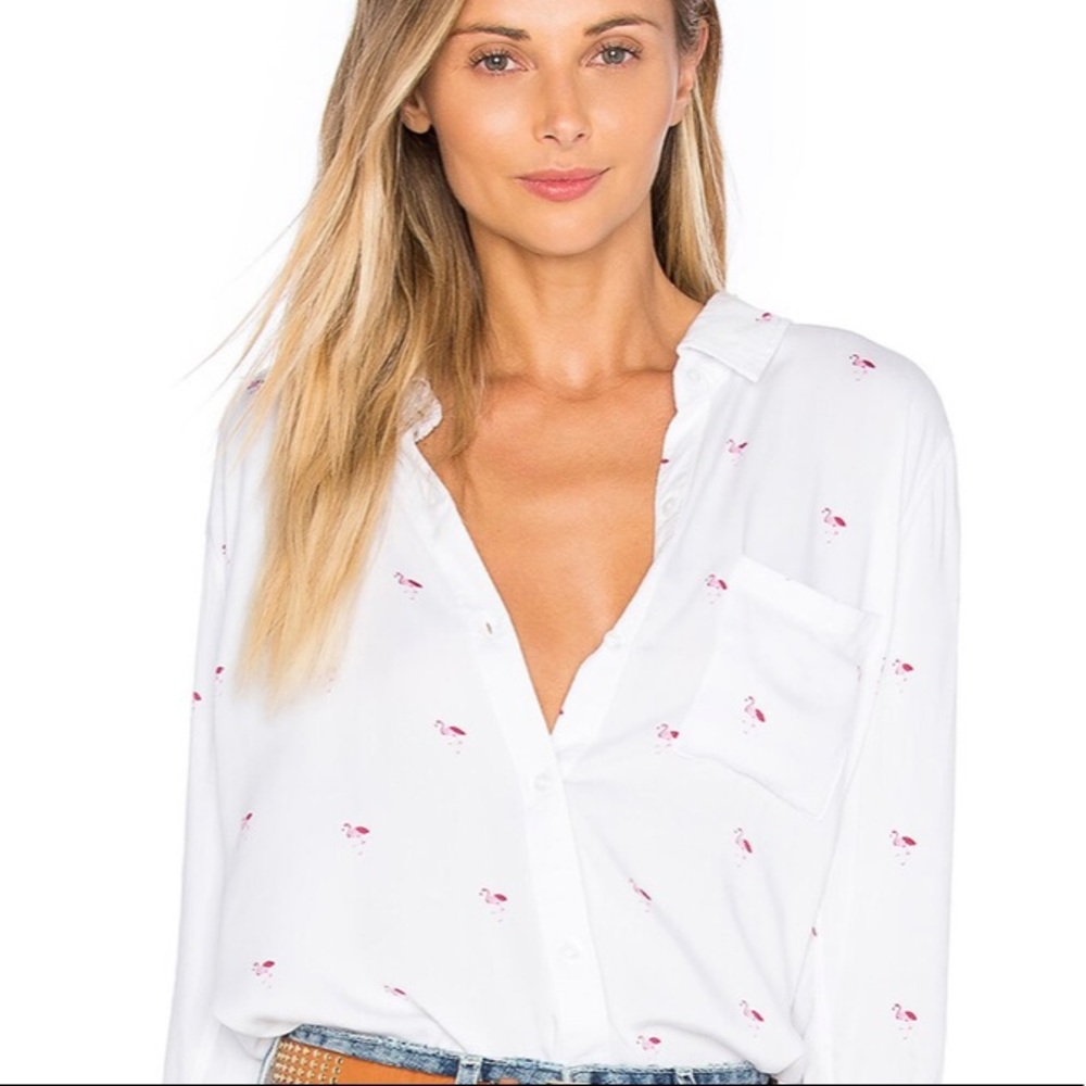 Rails flamingo Long sleeve button down shirt